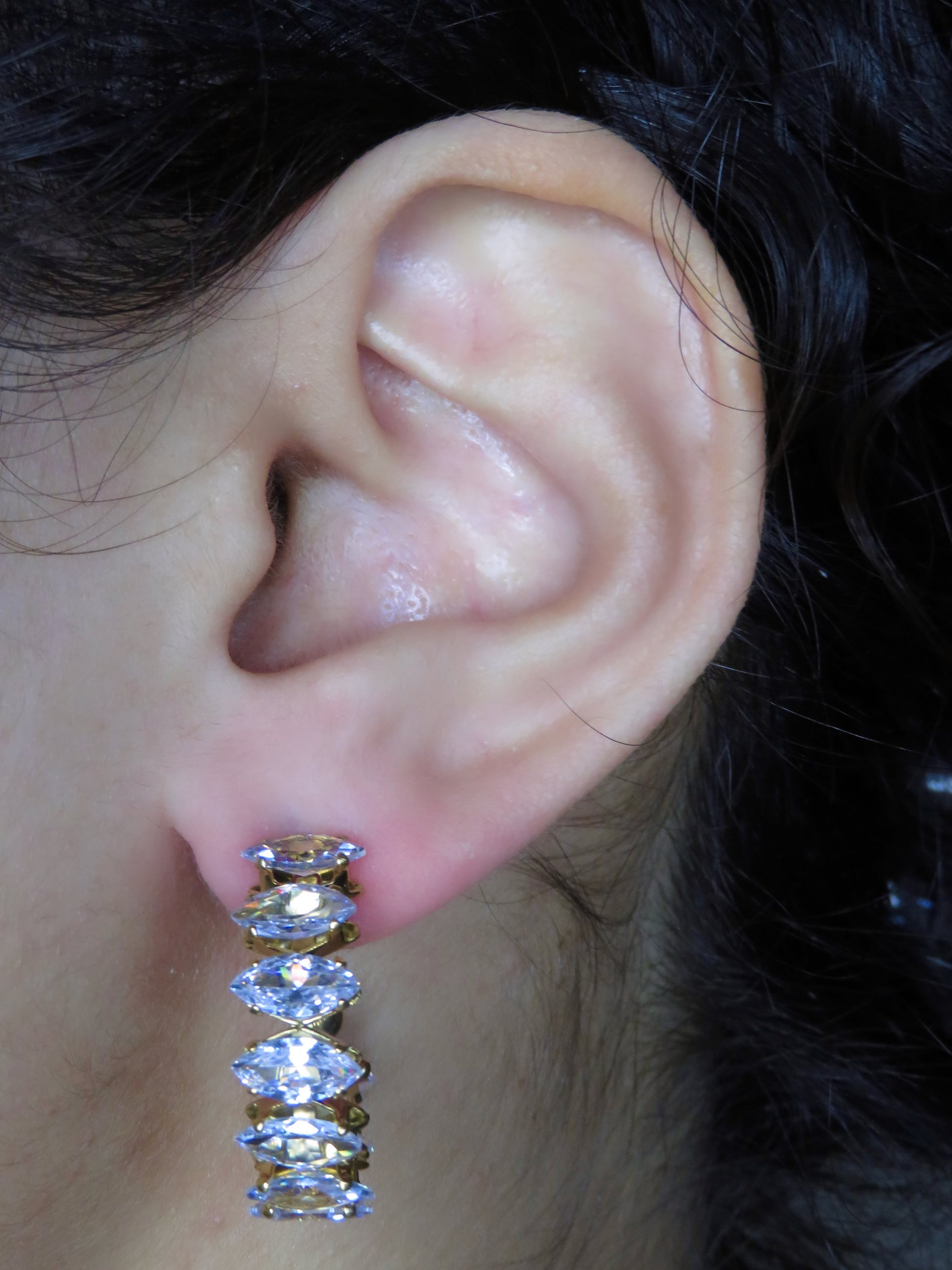 Bling Hoops earrings Precious Jewels