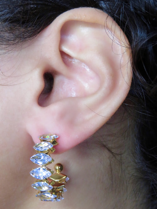 Bling Hoops earrings Precious Jewels