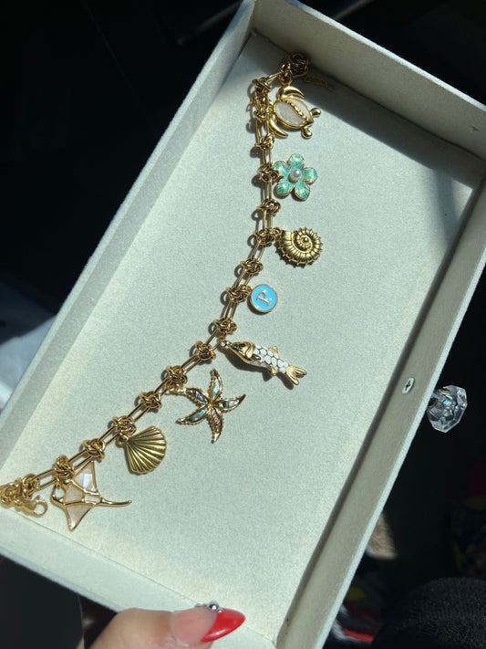 Custom Charm Anklet anklet Precious Jewels LLC
