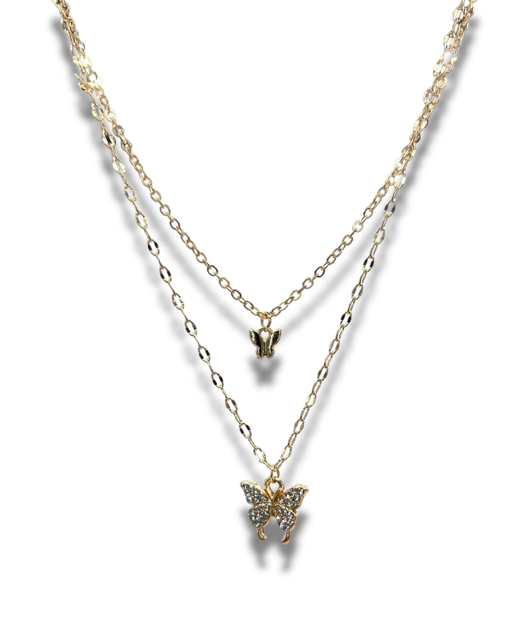 Mariposa Butterfly Layered Necklace Necklace Precious Jewels Gold