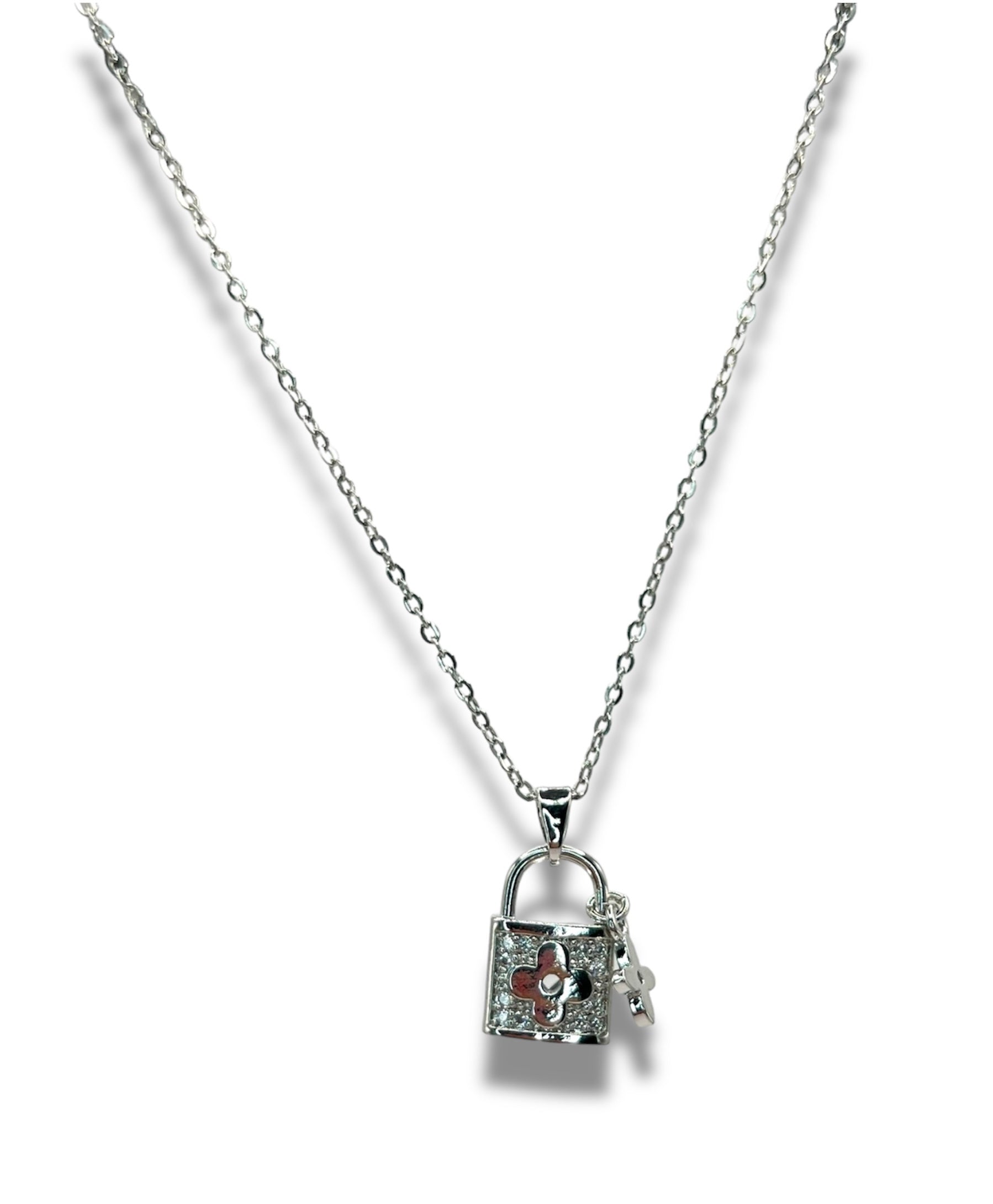 Locked In Necklace Necklace Precious Jewels Silver