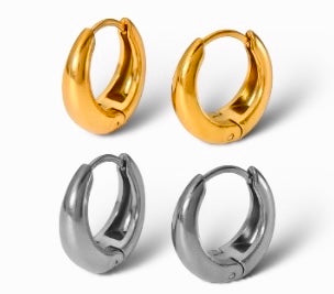 Chunky Hoops earrings Precious Jewels