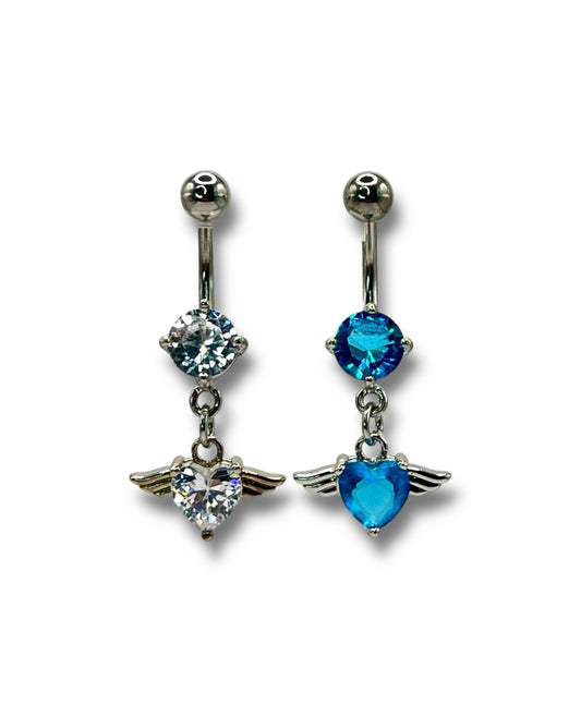 Heart Wings Belly Piercing body piercing Precious Jewels