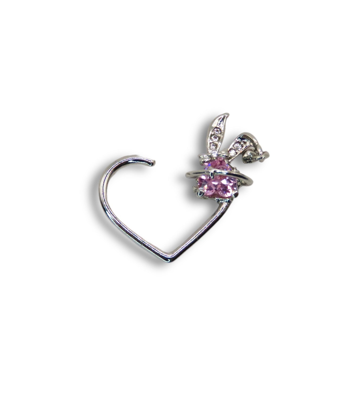 Pink Bunny Nose Clicker nose piercing Precious Jewels