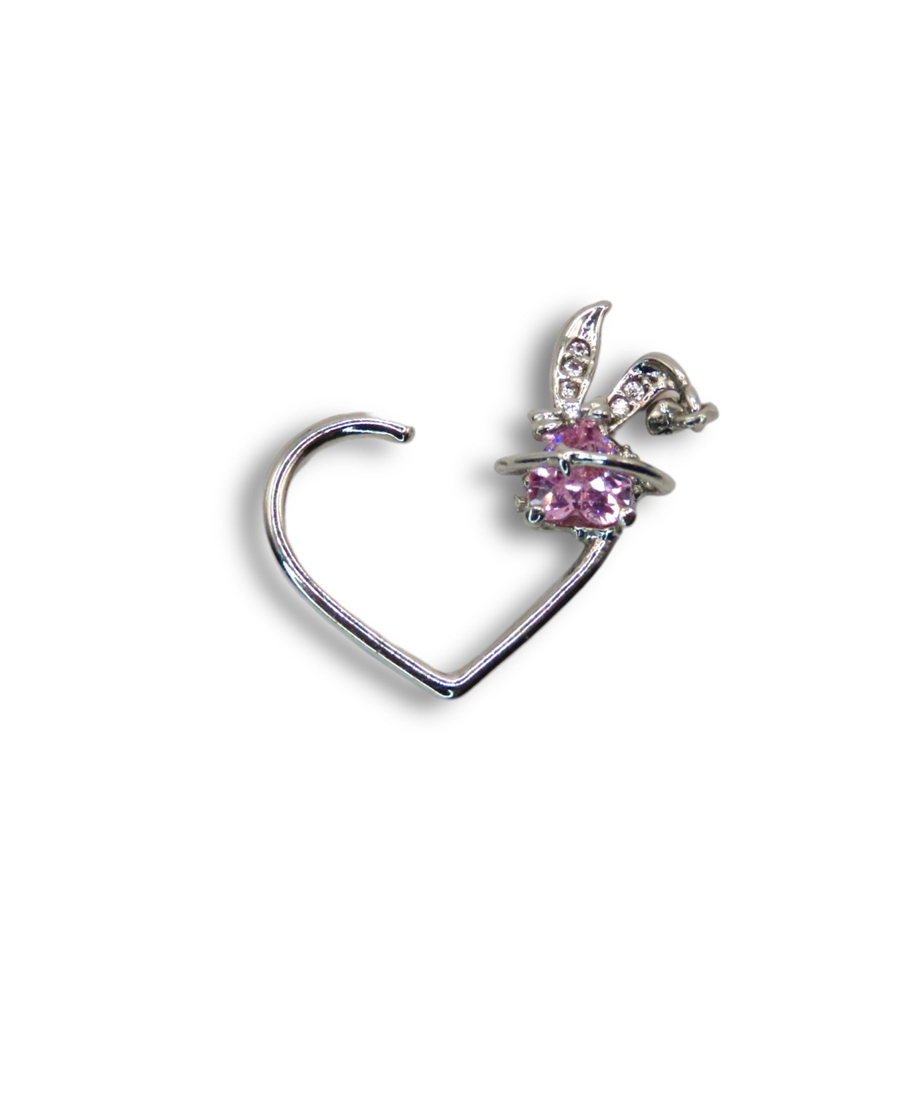 Pink Bunny Nose Clicker nose piercing Precious Jewels