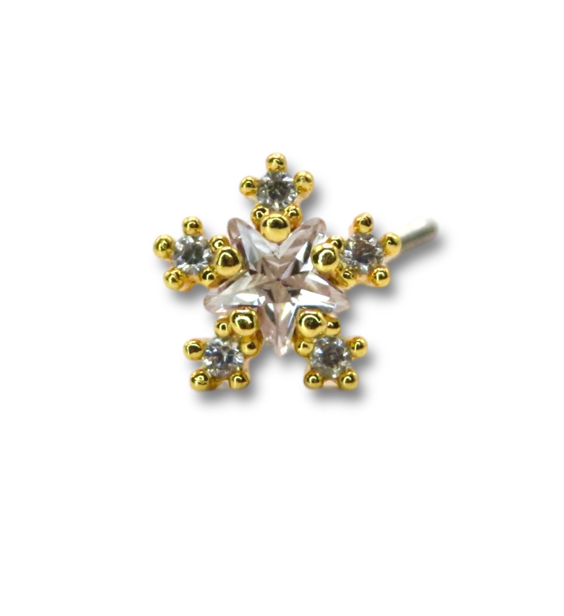 Snowflake Nose Piercing nose piercing Precious Jewels