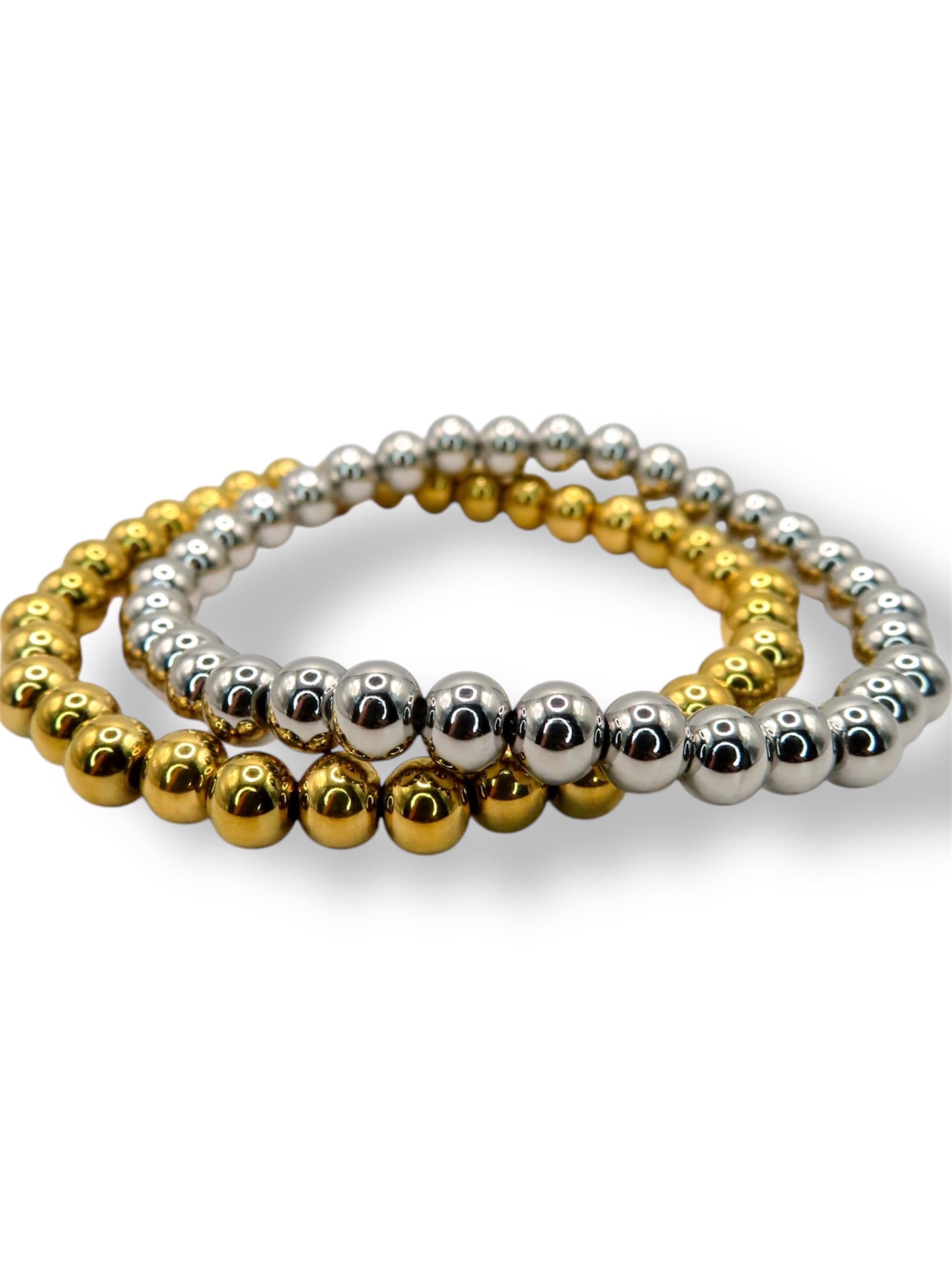 Ball Beaded Bracelet bracelet Precious Jewels LLC 6mm Gold