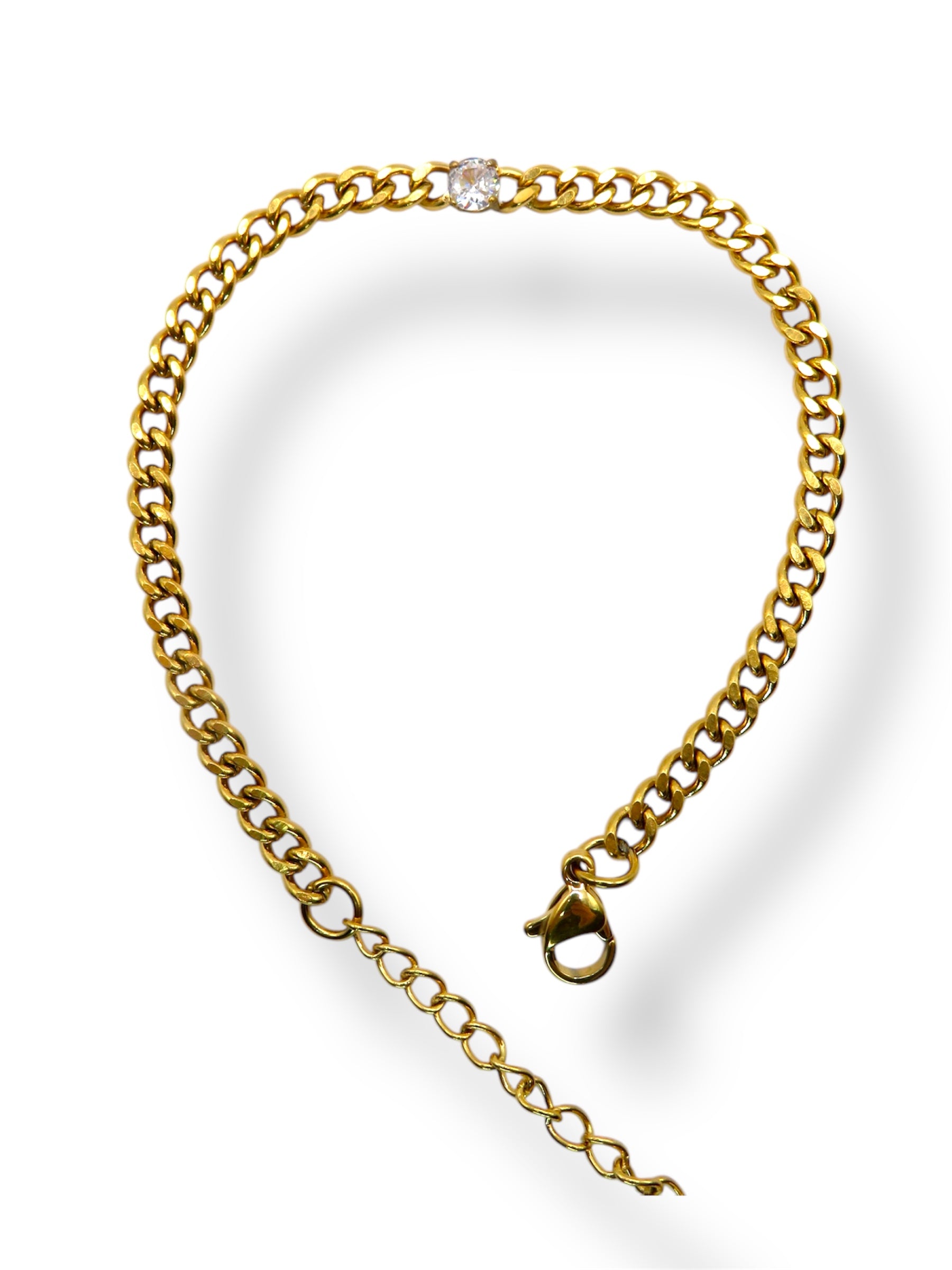 Goddess Cuban Bracelet bracelet Precious Jewels 3mm