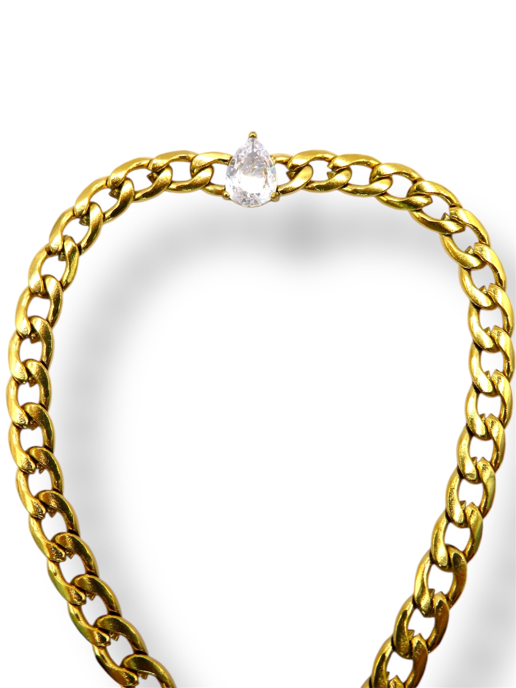 Goddess Cuban Bracelet bracelet Precious Jewels Pear Shape