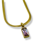 Herringbone Bar Necklace Necklace Precious Jewels LLC Pink
