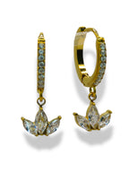 Lotus Bloom Hoops earrings Precious Jewels LLC