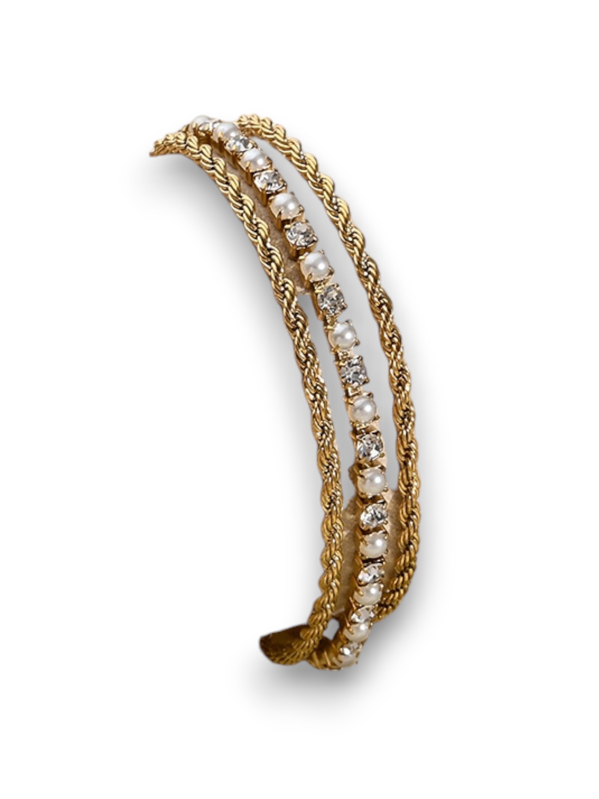 Citrus Ice and Pearl Bracelet