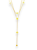 Clover Lariat Stacked Necklace Necklace Precious Jewels LLC