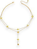 Clover Lariat Stacked Necklace Necklace Precious Jewels LLC