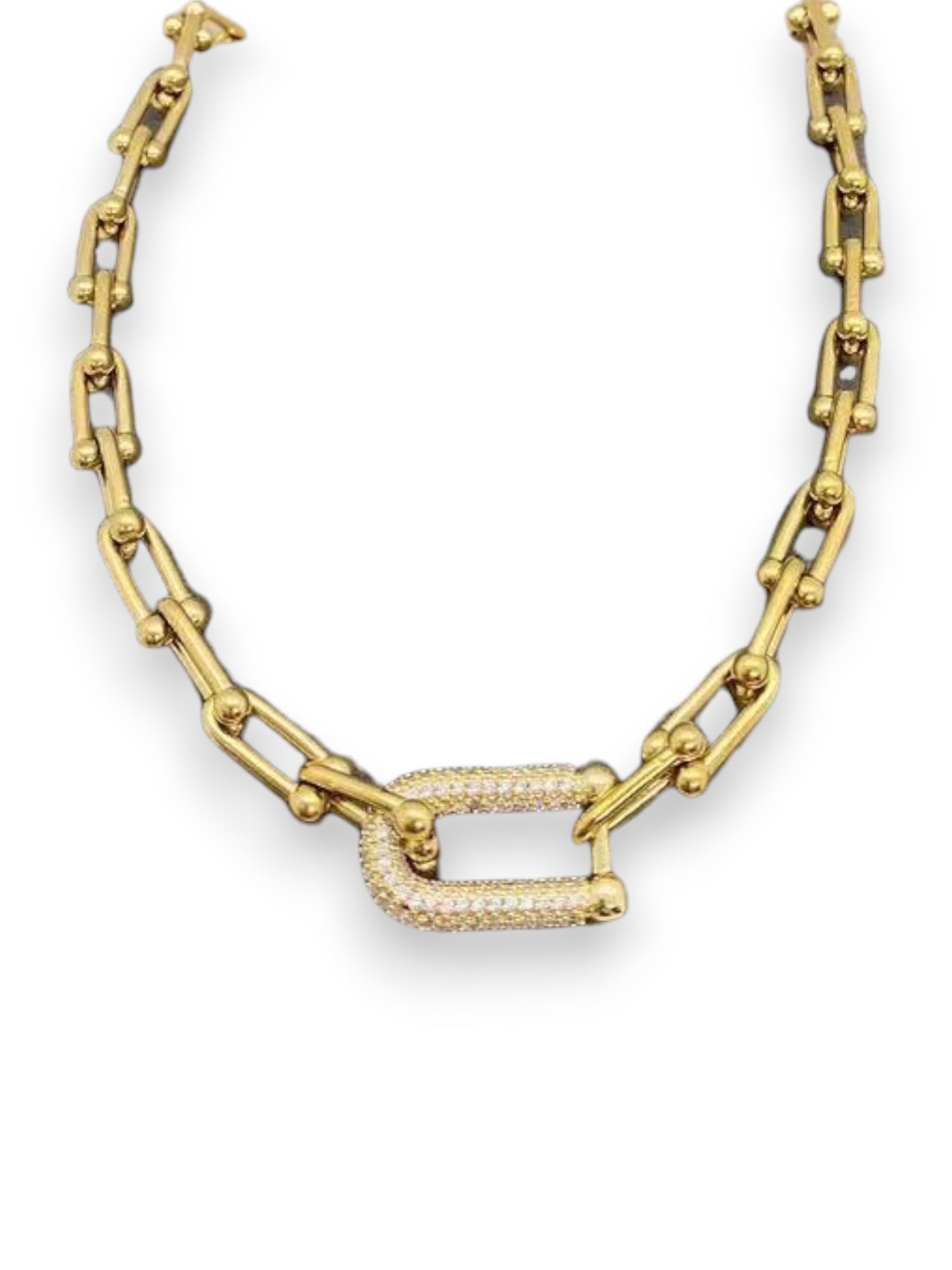 Horseshoe Chain Necklace Precious Jewels LLC