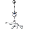 Pew-Pew Belly Piercing body piercing Precious Jewels Clear