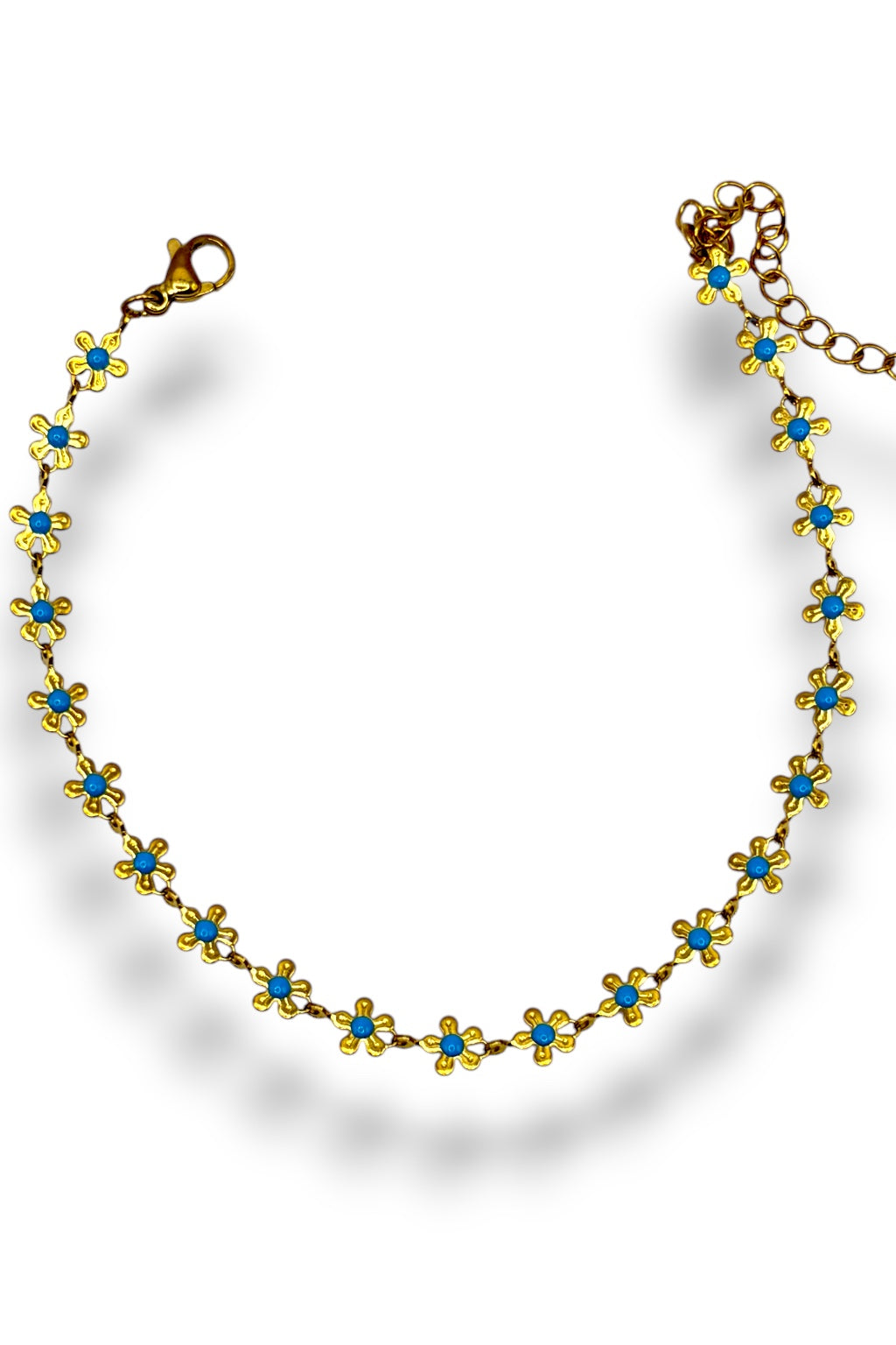 Blue Flower Anklet