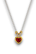 Ruby Heart Two-Tone Necklace