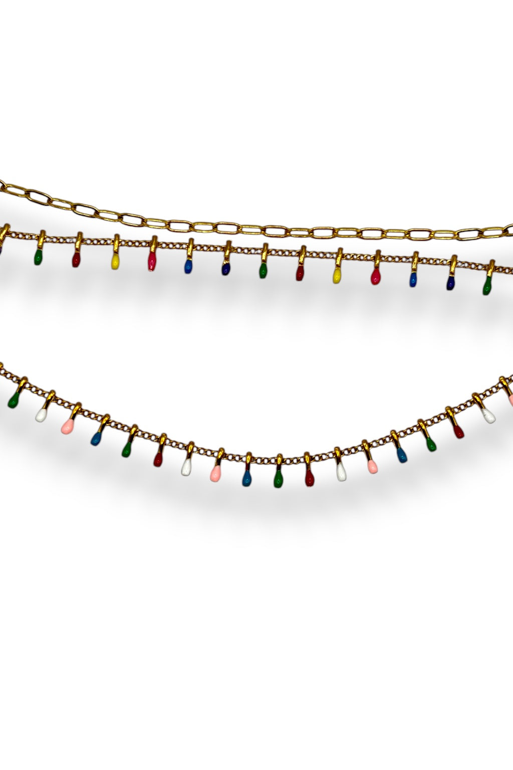 Rainbow Drip Anklet