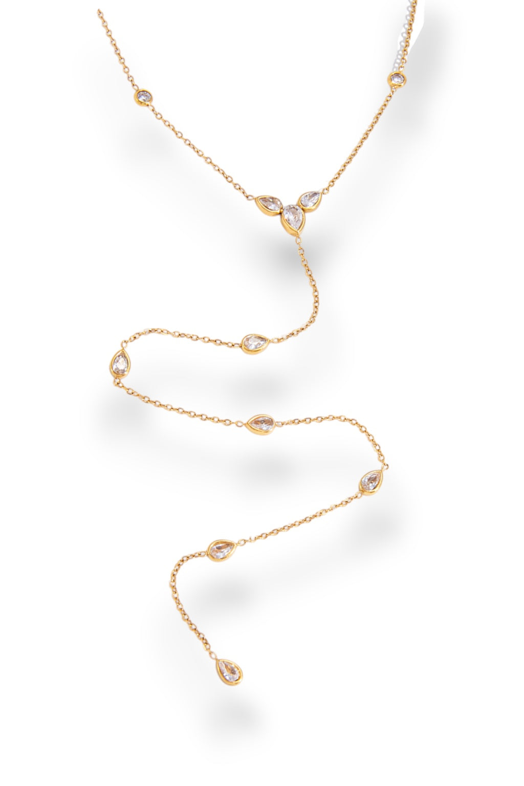 Crystal Rain Lariant Necklace