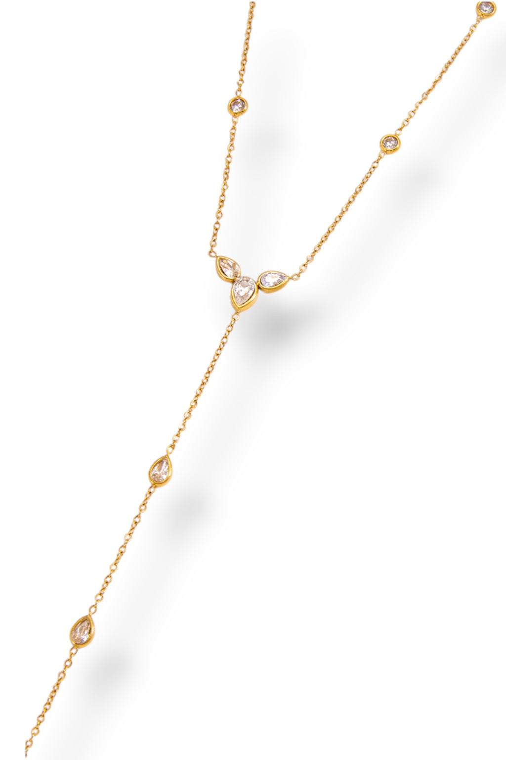 Crystal Rain Lariant Necklace