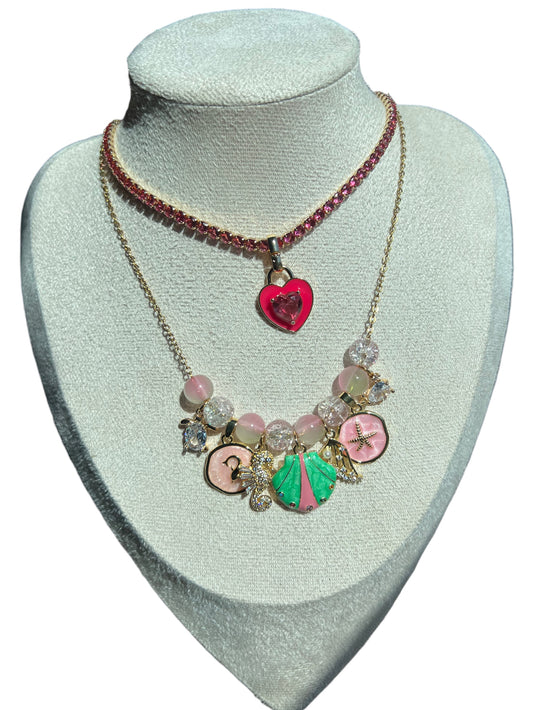 Mermaid Crush Beaded Charm Necklace